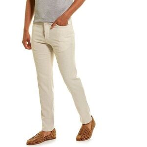 ONIA Men's Stretch Linen Traveler Pant in White